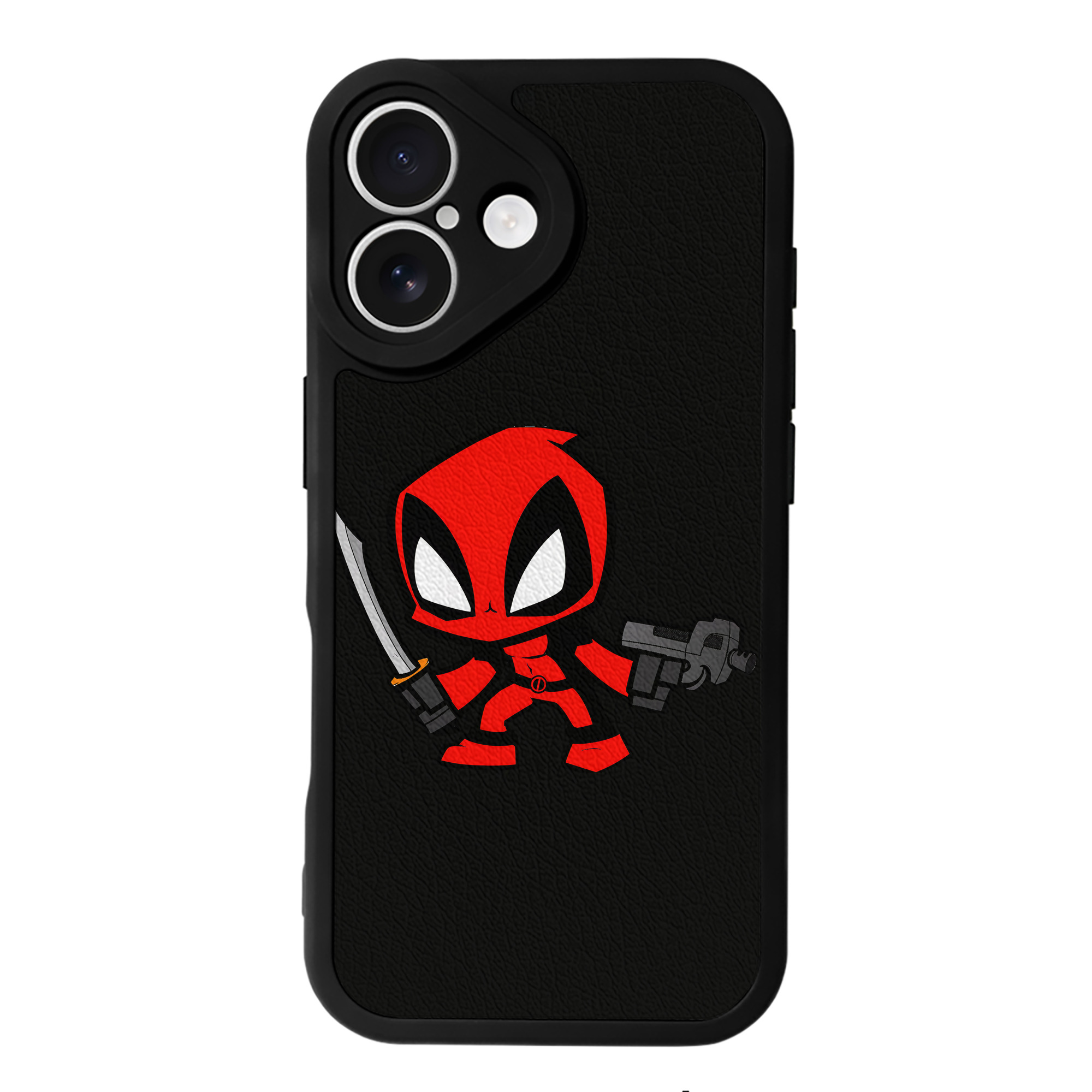 （画像用） Deadpool デッドプール 【iPhone 16シリーズ対応】シリコンスマホケース（レザー調） 材質：シリコン